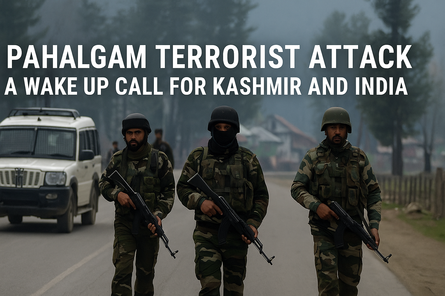 Security forces conducting search operation after Pahalgam terrorist attack in Kashmir 2025