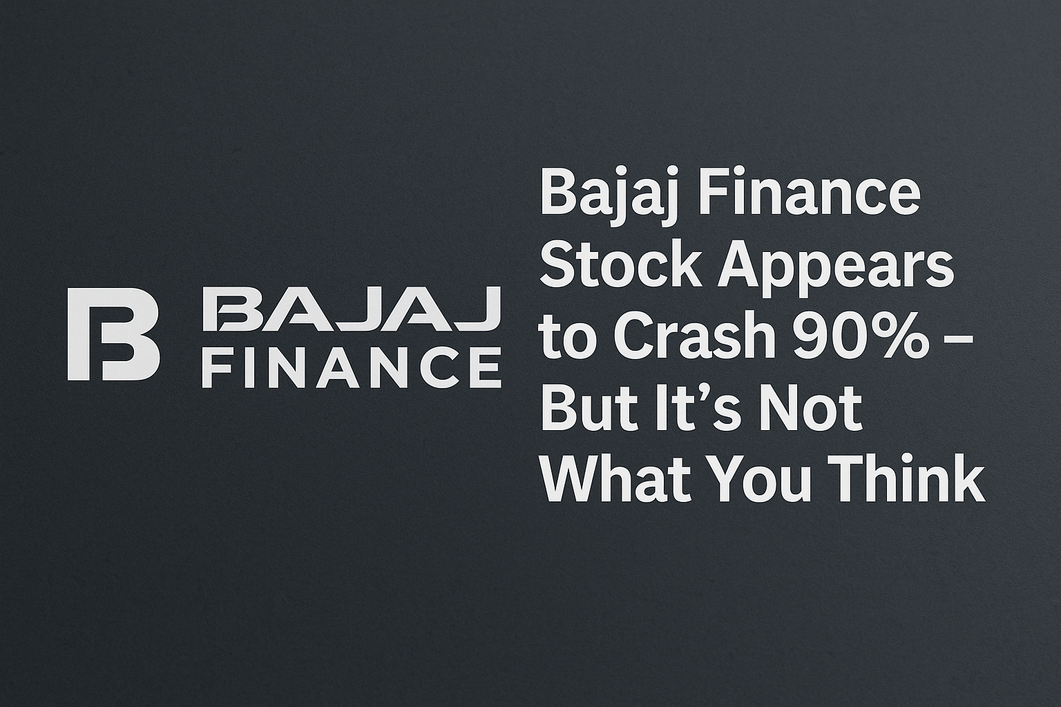 The sudden appearance of a 90% crash in Bajaj Finance stock was merely a reflection of a mathematical adjustment, not a decline in company value. Through its bonus issue and stock split, Bajaj Finance has made its shares more attractive and tradeable for retail investors without